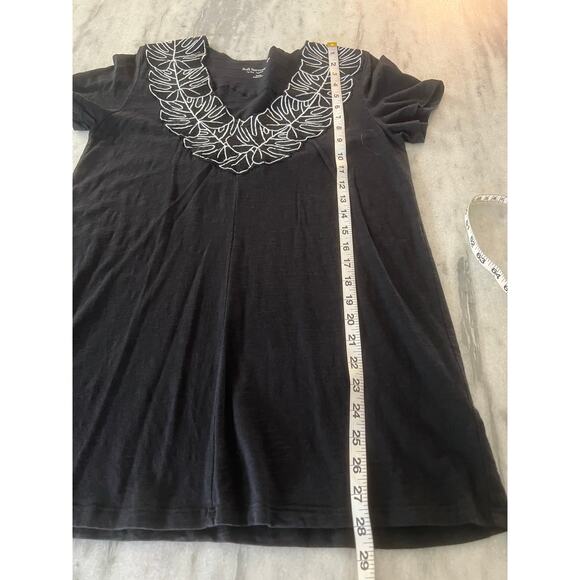 Soft Surroundings Black & White Knit Tunic Top Size Small Casual Classic - Picture 8 of 8